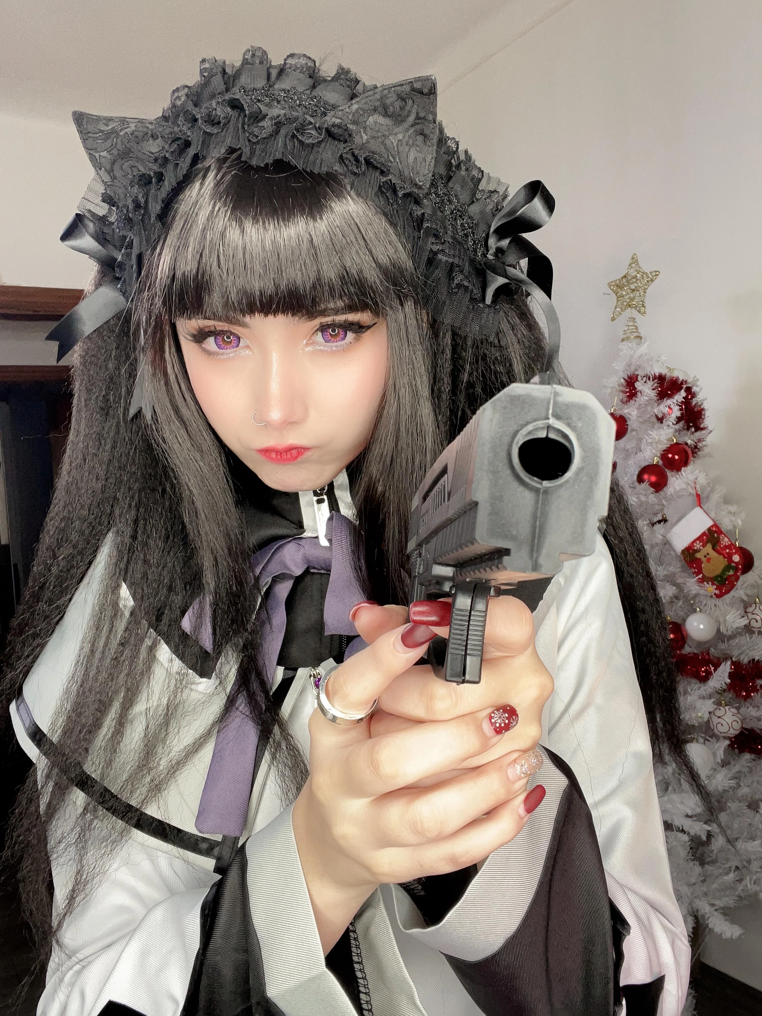 Aloeveraiskawaii cosplaying Homura Akemi - The Puella Magi picture 1 of 1