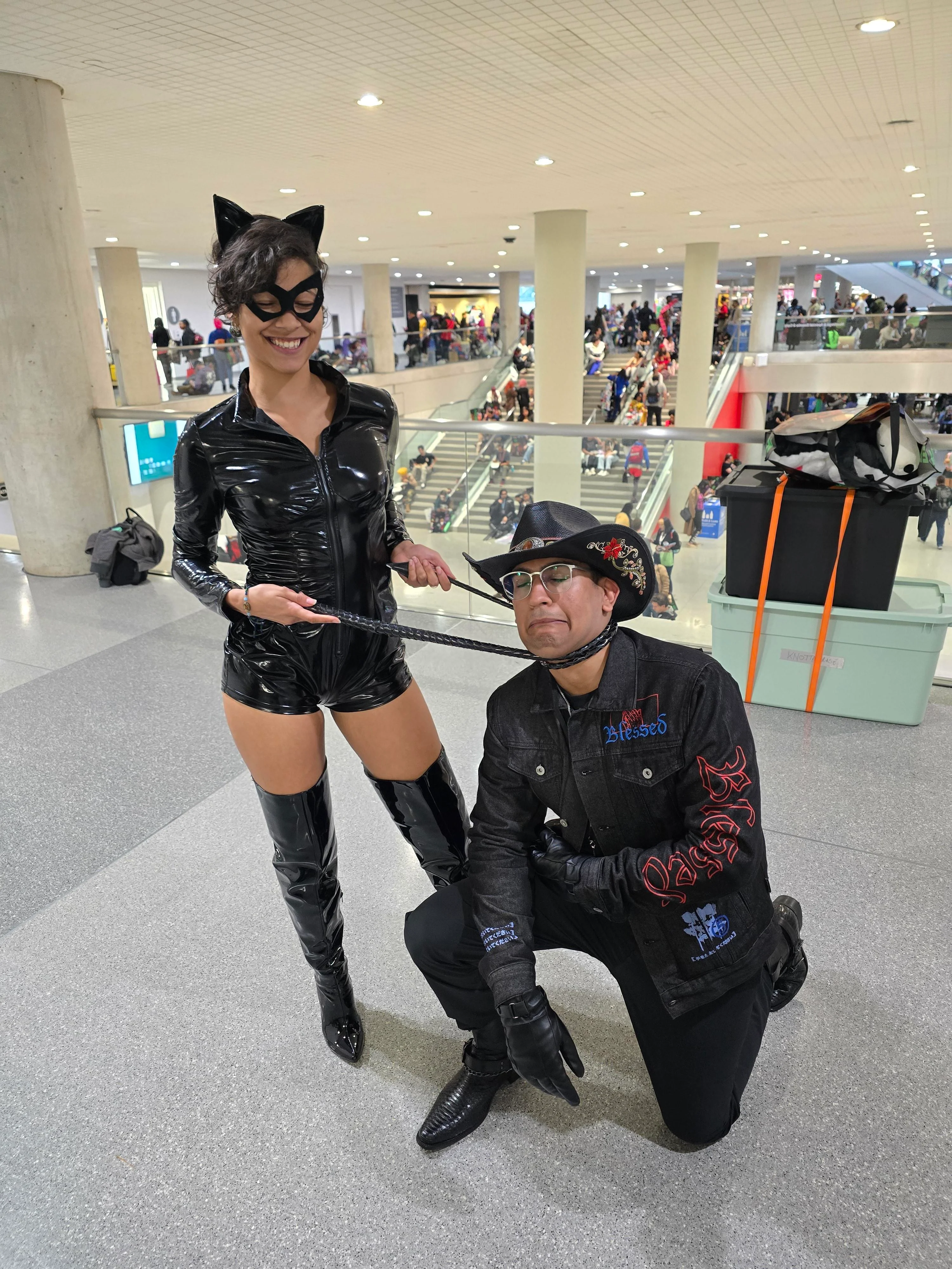 Dhoom as Dhoom Rider with best friend as catwoman at New York Comic Con picture 2 of 3