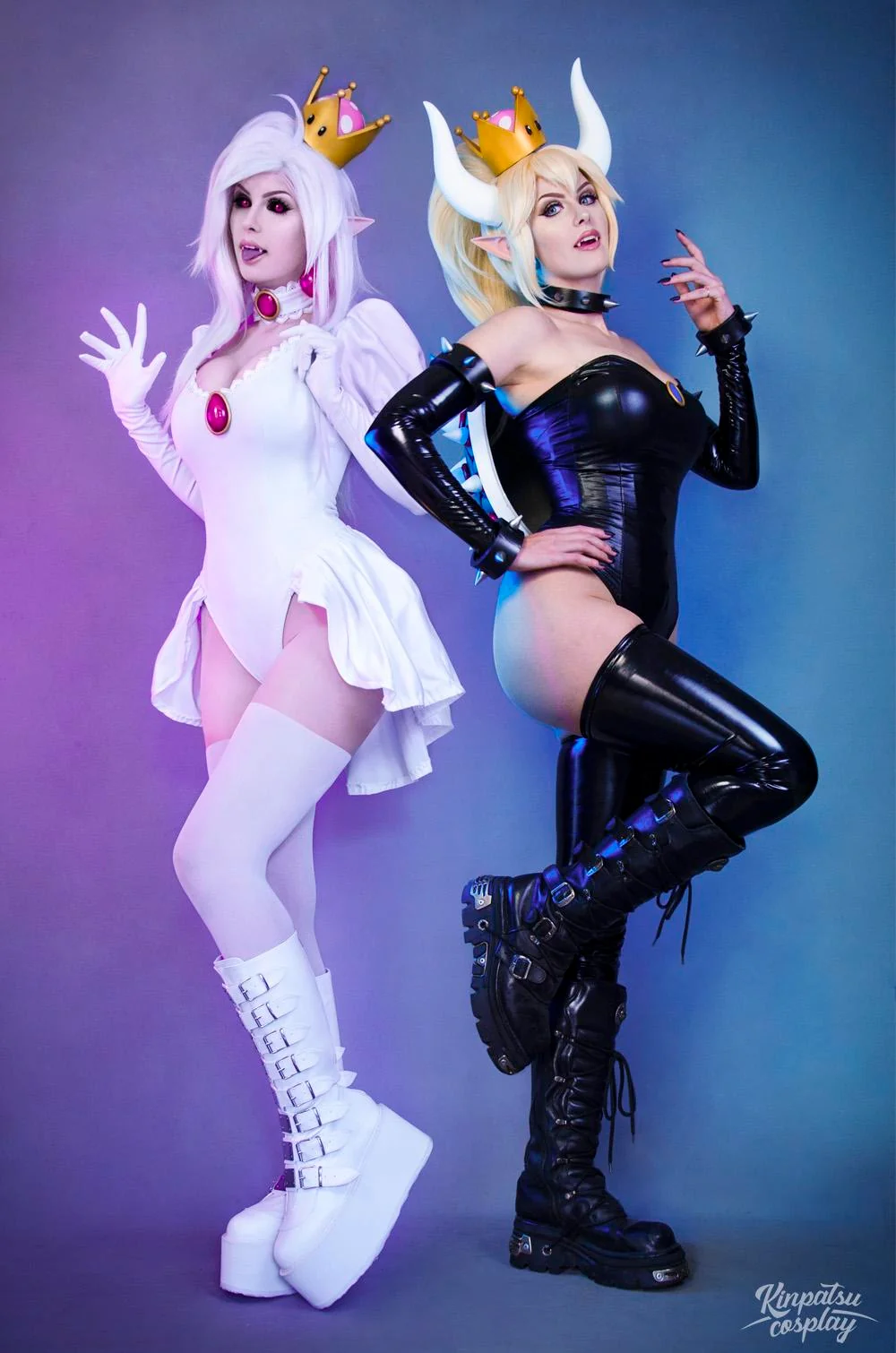 Bowsette vs. Booette in cosplay battle (Cosplays created by Kinpatsu-Cosplay) ✨👑👻❤️‍🔥 picture 3 of 6