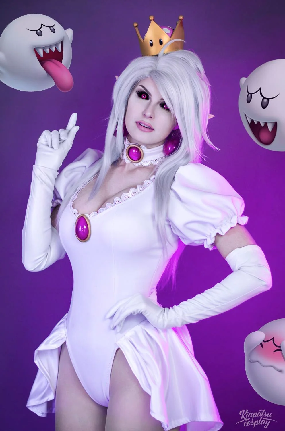 Bowsette vs. Booette in cosplay battle (Cosplays created by Kinpatsu-Cosplay) ✨👑👻❤️‍🔥 picture 5 of 6