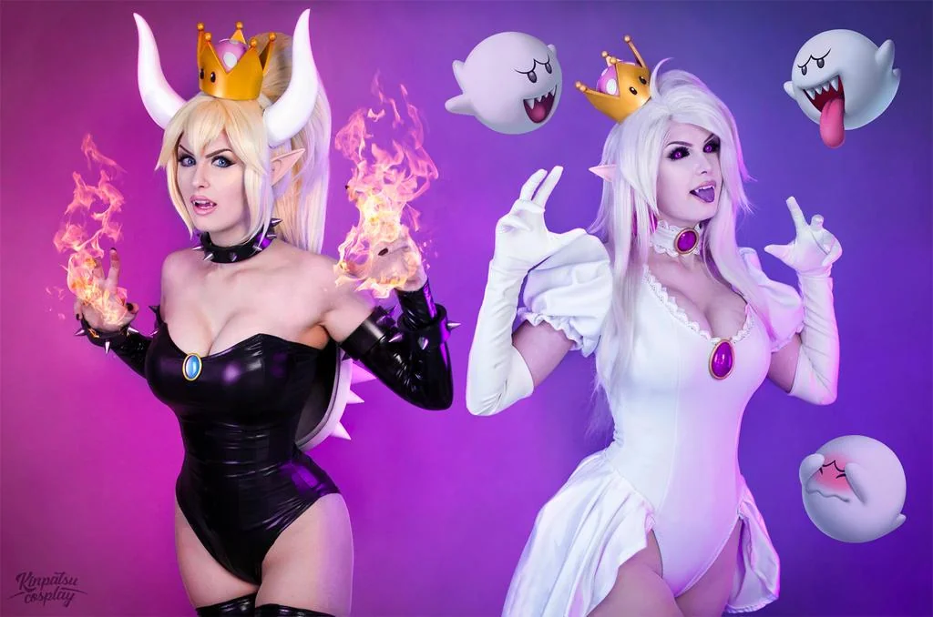 Bowsette vs. Booette in cosplay battle (Cosplays created by Kinpatsu-Cosplay) ✨👑👻❤️‍🔥 picture 6 of 6