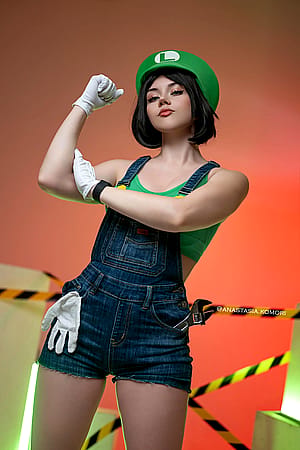 Fem Luigi from Mario by Anastasia Komori'