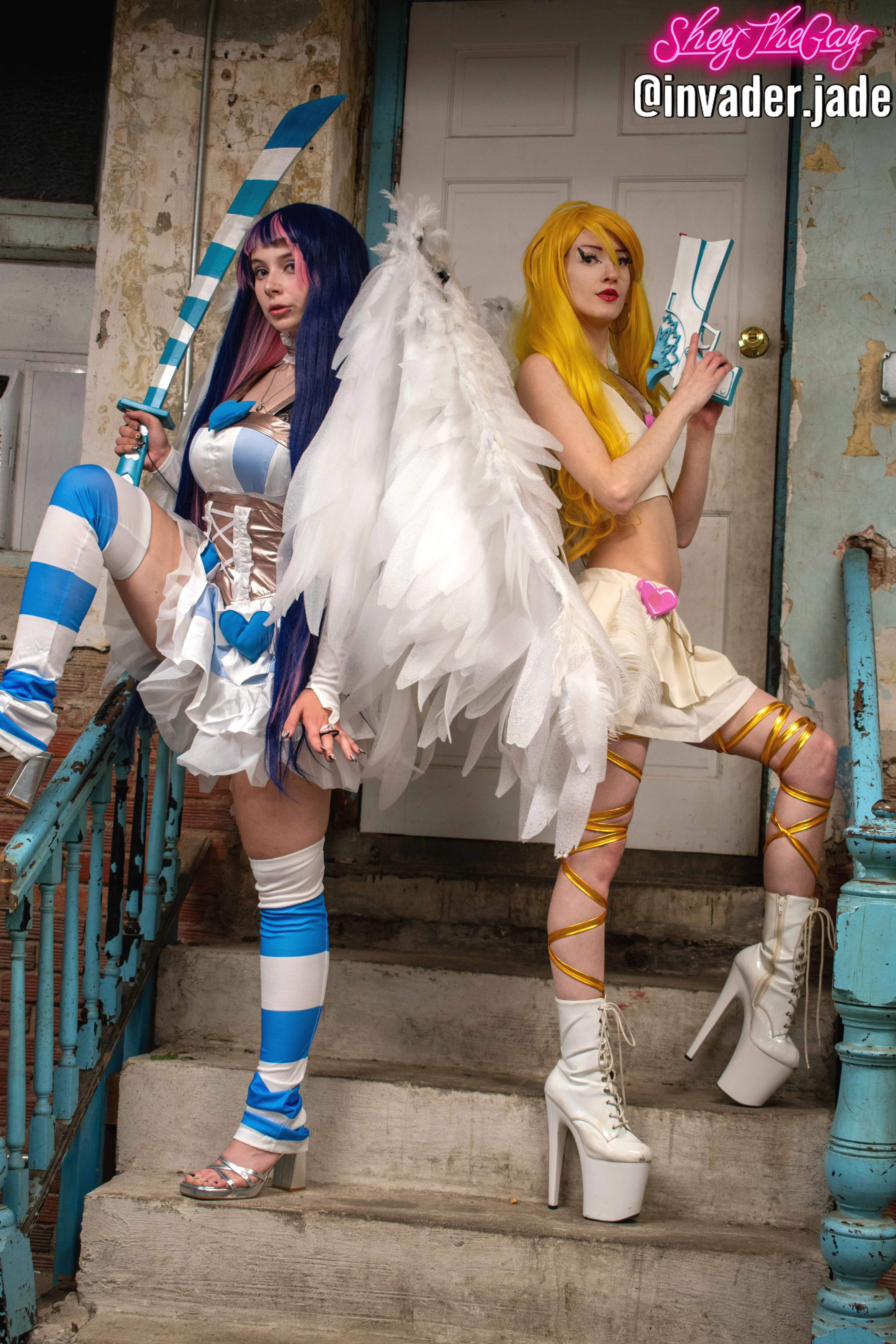 SheyTheGay and Invader.Jade as Anarchy Panty & Stocking from PSG picture 1 of 2