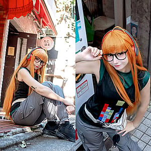 Aloeveraiskawaii cosplaying Futaba [Persona 5]'
