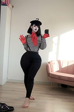Kuroitsne as a Mime'