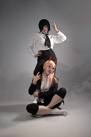 Himeno and Power cosplay by Luna, KindnessKindi [Chainsaw Man]'